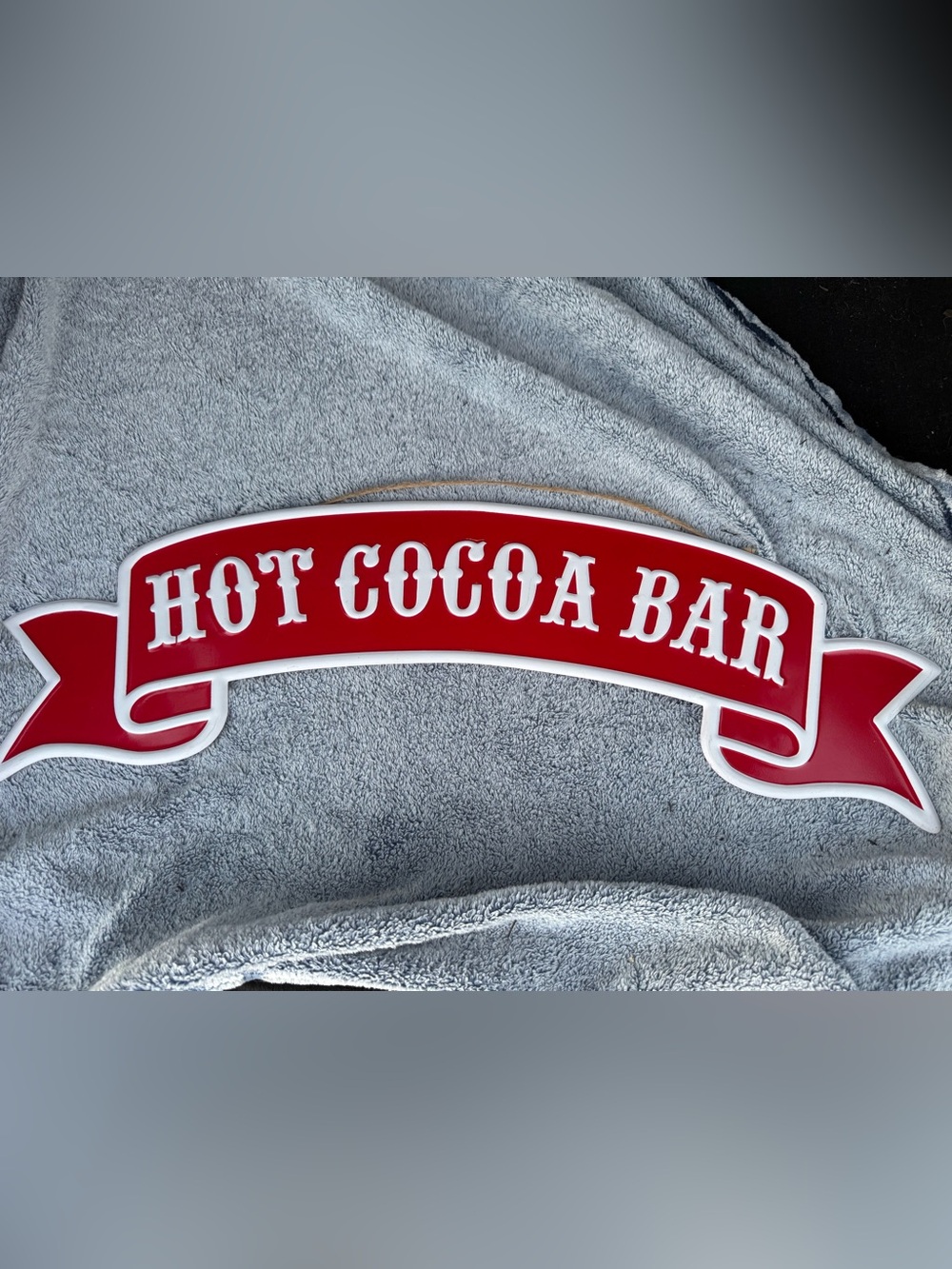 Red 'Hot Cocoa Bar' Holiday Sign - Unbranded NEW!